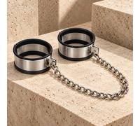 MEO® SteelBound™ - Menottes de cheville en acier inoxydable avec chaîne de liaison - Taille - large / x-large
