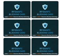 MEOAlBkey Force Field Max Generation 2 Lot de 6 cartes de crédit anti-vol sans contact pour portefeuille entier, bloqueur NFC contre l'écrémage sécurisé dans la foule/les environnements sociaux