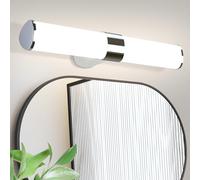 meoaow Applique murale LED pour salle de bain - 8 W 40 cm - Lampe pour miroir de salle de bain - Couleur de lumière blanche neutre 4000 K - Applique murale chromée - Lampe de salle de bain