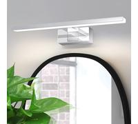 meoaow Lampe de miroir LED pour salle de bain - 8 W - Applique de salle de bain - Couleur de lumière blanche neutre 4000 K - Applique murale moderne chromée pour salle de bain - 40 cm