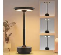 meoaow Lampe table sans fil lampe chevet batterie - tactile lampe à intensité variable avec batterie noire rechargeable USB lampes table pour rebord fenêtre moderne salon chambre d'enfants coucher
