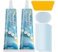 Meoeot Kit Reparation Piscine, Rustine Piscines, Rustine Spa Gonflable, Kit Réparation Spa Gonflable,Colle PVC pour Matelas Gonflables, Bouées, Piscines, Bateaux, Tentes, et Jouets Aquatiques (50ml*2)