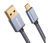 Meokse Câble micro USB de 15 m, long câble de charge Android en nylon tressé durable pour Samsung Galaxy S7 S6 Edge S5, Note, LG G4, HTC, PS4, appareil photo, MP3, 15 m