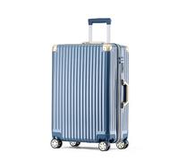 Meoky 28 Pouces Porter sur Les Bagages Grandes valises Noble Valise de Voyage Noble Valises à Coque Rigide PC légère avec Roues,Bleu,26in