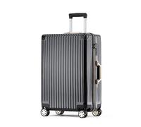 Meoky 28 Pouces Porter sur Les Bagages Grandes valises Noble Valise de Voyage Noble Valises à Coque Rigide PC légère avec Roues,Noir,26in