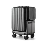 Meoky Bagages Haut de Gamme, Valise de 20 Pouces, élégant, Robuste, Durable, Valise d'embarquement de Voyage, Roues universelles silencieuses,Gris,20in