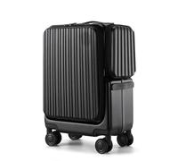 Meoky Bagages Haut de Gamme, Valise de 20 Pouces, élégant, Robuste, Durable, Valise d'embarquement de Voyage, Roues universelles silencieuses,Noir,20in