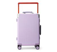 Meoky Taille de la Valise Valise légère à Double Roulette - Serrure TSA - Mallette de Transport - Cadre en Aluminium Type de Bagage Voyage d'affaires,Violet,20in