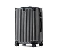 Meoky Valise À Cadre en Aluminium avec Fermeture Éclair, Valise Robuste, Épaisse Et Durable, Boîte De Mots De Passe D'embarquement De Voyage pour Hommes De 24 Pouces,Gris,24in