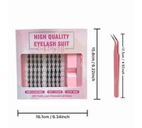 MeoMagic 10 rangées - 120 pièces Kit de cils pré-collés avec pince à épiler - F28