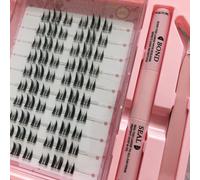 MeoMagic F38 Kit d'extensions de cils avec pince et colle - 120 pièces