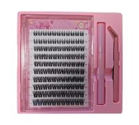 MeoMagic Kit d’Extensions de Cils 10 rangées - 120 pièces avec Pince à Épiler & Colle - F20