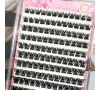 MeoMagic Kit de cils pré-collés 10 rangées - 120 pièces avec pince - WM11