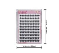 MeoMagic Kit de cils pré-collés 10 rangées - 120 pièces avec pince - WM23