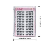 MeoMagic Kit de extensions de cils 10 rangées-120 pièces avec pince et colle-WM25