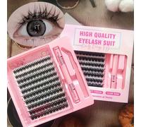 MeoMagic - Kit de extensions de cils Classique avec pinces à épiler et colle, 10 lignes - WM12