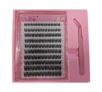 MeoMagic Kit de Faux Cils Pré-encollés 10 rangées - 120 pièces avec Pince à Épiler - F22