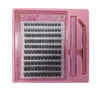 MeoMagic Kit d'extension de cils 10 rangées - 120 pièces avec pince à épiler et colle - F26