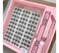 MeoMagic Kit d'extensions de cils 10 lignes - 120 pièces - pinces à épiler et colle - F18