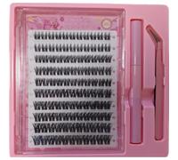 MeoMagic Kit d'Extensions de Cils 10 rangées-120 pièces avec Pince et Colle-F32