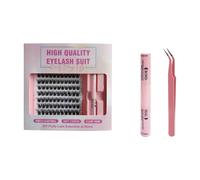 MeoMagic Kit d'Extensions de Cils 10 rangées-120 pièces (Pinces et Colle Incluses)-F53