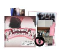 MEOVV - MEOVV - 1st EP Album [MY EYES OPEN VVIDE] (Photobook - GRILL Ver.) Outer Sleeve + Photobook + CD-R + Sticker Pack + Postcard Set + Folded Poster + Bookmark + 3 Extra Photocards