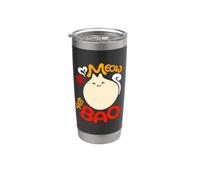 Meow Bao Éventail chinois à raviolis pour chat Gobelet isotherme en acier inoxydable double paroi