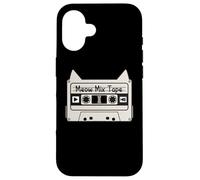 Meow Cat Mix Tape Cat Music Lover Coque pour iPhone 16