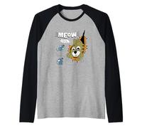 Meow Finding Mouse, Cats & Mice Illustration Graphic Designs Manche Raglan