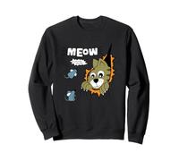 Meow Finding Mouse, Cats & Mice Illustration Graphic Designs Sweatshirt