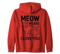 Meow Means I Love You Sweat à Capuche