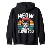 Meow Means I Love You Sweat à Capuche