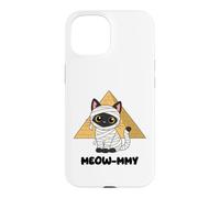 Meow-mmy Pyramide de Chat Mignon de Gizeh Momie égyptienne Ancienne Coque pour iPhone 15