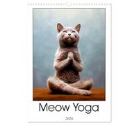Meow Yoga (Wall Calendar 2026 DIN A3 portrait), CALVENDO 12 Month Wall Calendar: Indulge in a year of feline serenity and purrfection with our Meow ... tranquility, and a healthy dose of cuteness.
