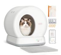 MeoWant Litière Chat autonettoyante, Toilette Automatique pour Chats, Anti-pincement, bac à litière fermée pour Grands et Multiples, contrôle de l'application, litière Robot, des odeurs avec Tapis