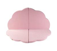 MEOWBABY 160x160cm Tapis De Jeu pour Enfants Nuage Plancher Matelas Bébé Rond Enfants Tapis Pliant Matelas Jouer Tapis Pliable Tapis Rose Clair Rampant Mousse Petit Fabriqué en UE