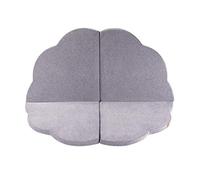 MEOWBABY 160x160cm Tapis De Jeu pour Enfants Nuage Plancher Matelas Bébé Rond Enfants Tapis Pliant Matelas Jouer Tapis Pliable Tapis Gris Clair Rampant Mousse Petit Fabriqué en UE