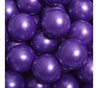 MEOWBABY 50 ∅ 7Cm Balles pour Piscine À Balles Bébé Adapté aux Enfants Plastiques Boule pour Bebe Parc Jouets pour Les Tout-Petits Fabriqué en UE Colorées Perle Violette