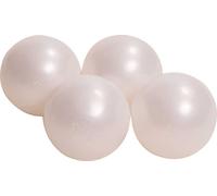 MeowBaby balles en plastique pour piscine à balles 7cm, balles de jeu en plastique pour bébé, 50 pièces : Blanc perle