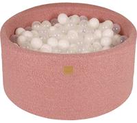 MeowBaby Boucle Rose boule de bain ronde 90x40cm, boules : White/Transparent