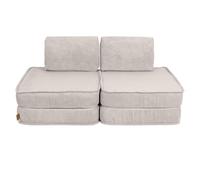 MEOWBABY Canapé Enfant Convertible - Mini Canapé Modulable et Chauffeuse Enfant Pliable pour Chambre - Canape Enfant Dépliant et Confortable, Aesthetic, Écru