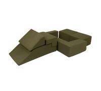 MEOWBABY Canape Enfant Modulable - Chauffeuse Convertible et Canapé Enfant Dépliant - Canape Bebe Pliable et Confortable pour Chambre et Salle de Jeux, Aesthetic, Khaki
