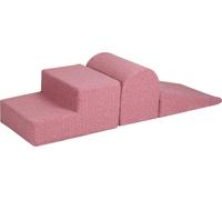 MeowBaby Cours de motricité pour bébés - Module de motricité pour enfants, aire de jeu à 3 éléments 145 x 45 cm, Boucle, Rose