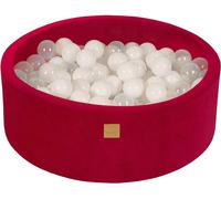 MeowBaby Magenta boule de bain ronde 90x30cm, boules : blanc/transparent