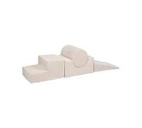 MEOWBABY Parcours de motricité évolutif pour Enfants - Motricité et Escalade éducative pour bébé et Enfant - Aire de Jeux motricité bébé en Mousse, Aesthetic, Écru