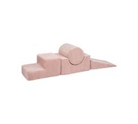 MEOWBABY Parcours de motricité évolutif pour Enfants - Motricité et Escalade éducative pour bébé et Enfant - Aire de Jeux motricité bébé en Mousse, Aesthetic, Rose Poudré