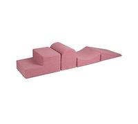 MEOWBABY Parcours motricité bébé en Mousse - Modules motricité Enfant - Structure motricité Escalade - Aire de Jeux intérieur Bloc Mousse, Boucle, Rose