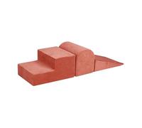 MEOWBABY Parcours motricité bébé en Mousse - Modules motricité Enfant - Structure motricité Escalade - Aire de Jeux intérieur Bloc Mousse, Velours, Marsala Rouge