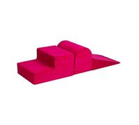 MEOWBABY Parcours motricité bébé en Mousse - Modules motricité Enfant - Structure motricité Escalade - Aire de Jeux intérieur Bloc Mousse, Velours, Magenta