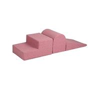 MEOWBABY Parcours motricité bébé en Mousse - Modules motricité Enfant - Structure motricité Escalade - Aire de Jeux intérieur Bloc Mousse, Boucle, Rose